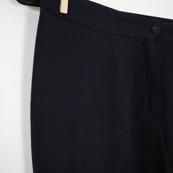 Escada Size M 100% Wool Crepe High Rise Trousers Pants Straight Leg - Picture 4 of 8